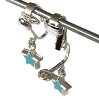 Clipoorbellen ministerretjes turquoise, hangoorbellen